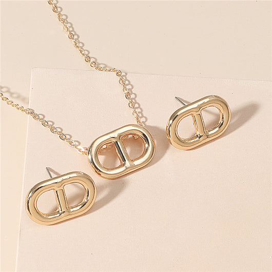 Collar Retro Cadena Clavícula Efecto Frío de Dos Piezas - Image 3