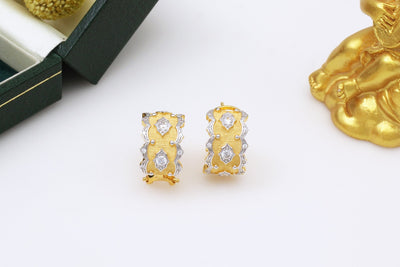 Aretes de Plata 925 Dorados con Estrella Ondulada - Image 3