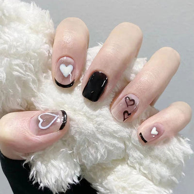 Uñas Postizas Azules con Diseño Graffiti - Efecto Profesional Duradero - Image 43