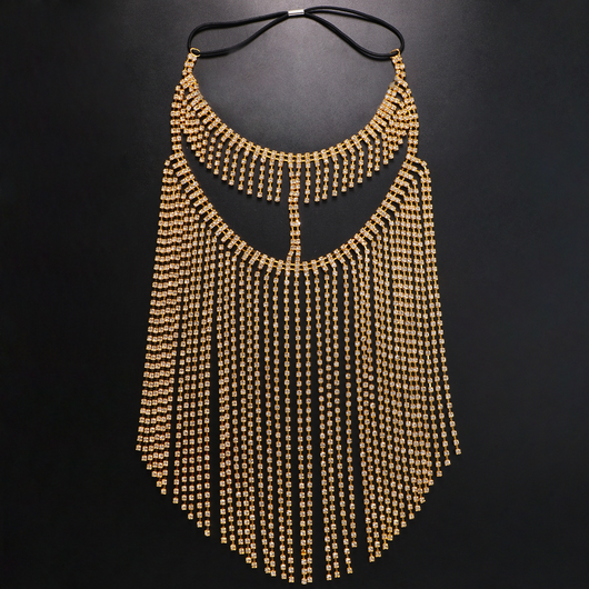 Cadena para Cabello Estilo Étnico con Diamantes Su Shui y Máscara - Image 30