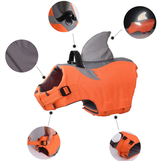 Chaleco Salvavidas para Perros con Aleta de Tiburón - Traje de Baño Deportivo - Image 11