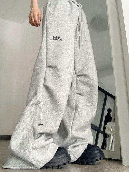 Pantalones Anchos con Cordón y Volantes - Diseño Casual Chic de Moda Urbana - Image 4
