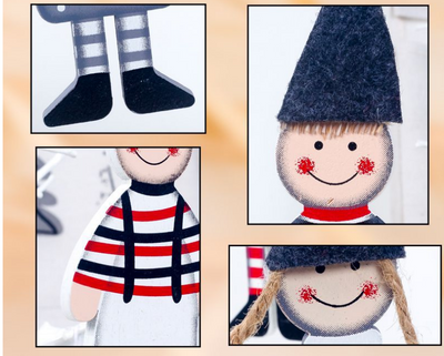 Adorno Navideño de Madera - Figuras Niño y Niña Decorativas - Image 10