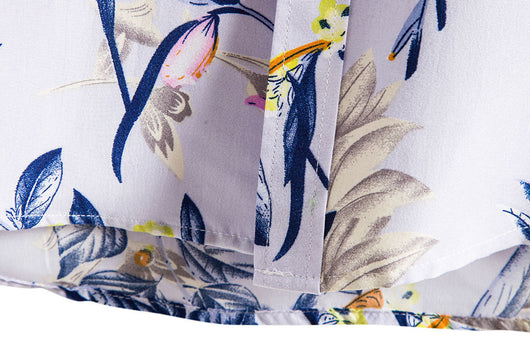 Camisa Casual de Manga Corta con Estampado Floral para Hombre - Image 16