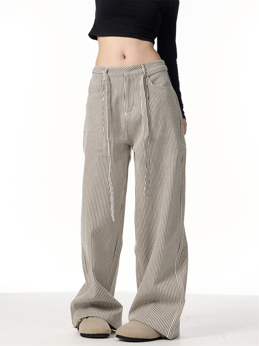 Pantalón Recto Vintage Americano a Rayas - Image 15