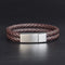 Pulsera de Cuero Tejido Personalizada para Hombre