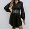 Vestido Camisero Largo con Cinturón para Otoño e Invierno