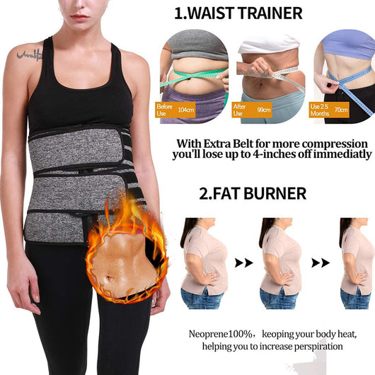 Faja Reductora Térmica con Cinturón Abdominal 2-3 Bandas - Entrenador de Cintura Deportivo - Image 2