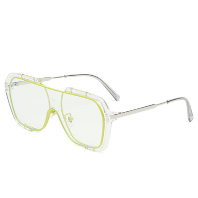 Gafas de Sol Retro Amarillas con Protección UV para Hombre - Image 2