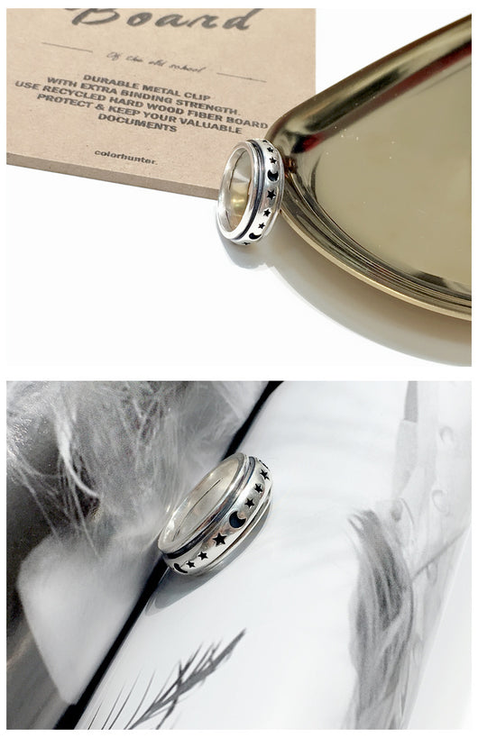 Anillo de Plata Esterlina Giratorio Xingyue Vintage Tailandés Personalizado para Parejas - Image 12