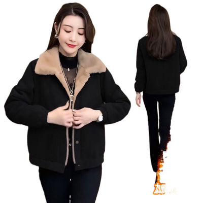 Chaqueta de Pana Suelta con Forro Polar Cálido para Mujer - Image 4