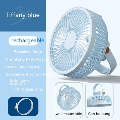 Ventilador Portátil Recargable con Luz Nocturna - Diseño Infantil para Escritorio y Cabecera - Image 11