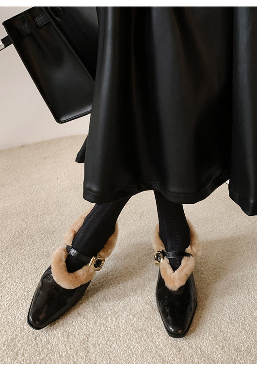 Zapatos Mujer con Correa al Tobillo en Piel de Oveja - Image 12