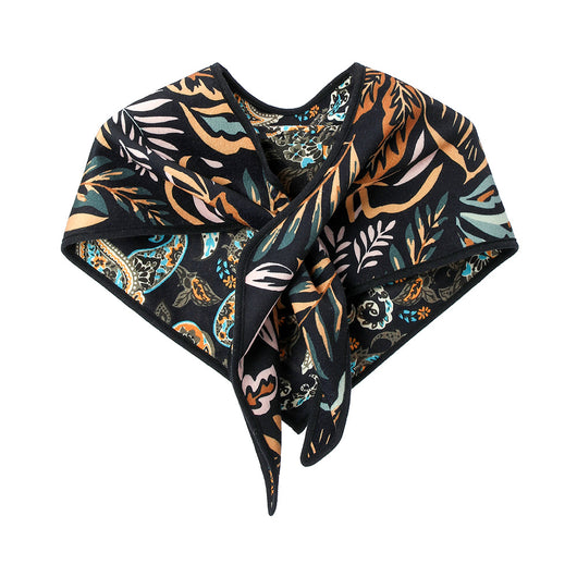 Chal Triangular Jacquard Hojas de Otoño Estilo Europeo - Image 4