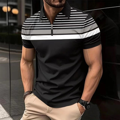 Camiseta Profesional a Rayas para Hombre - Versátil y Moderna