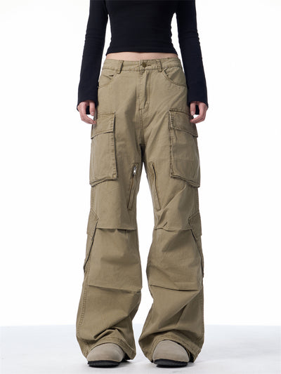 Pantalones Cargo Retro Sueltos con Múltiples Bolsillos - Image 22