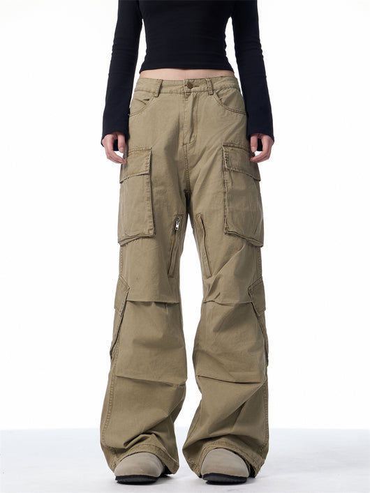 Pantalones Cargo Retro Sueltos con Múltiples Bolsillos - Image 22