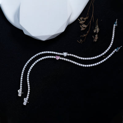 Pulsera de Plata S925 con Moissanita en Forma de Corazón - Image 8