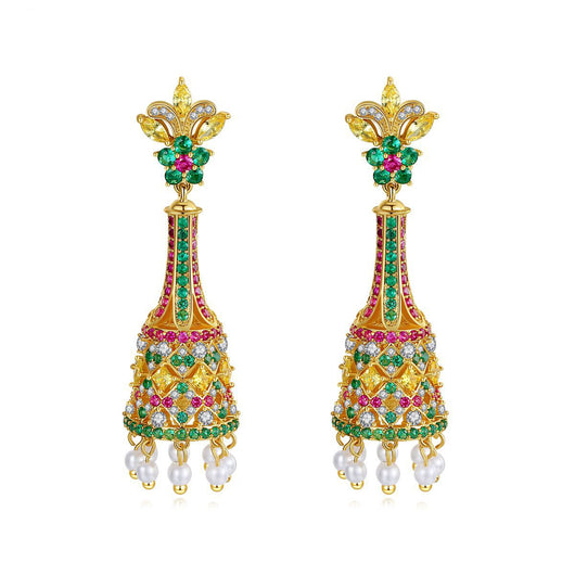 Aretes Largos Dorados Retro con Perlas - Pendientes Elegantes para Eventos - Image 6