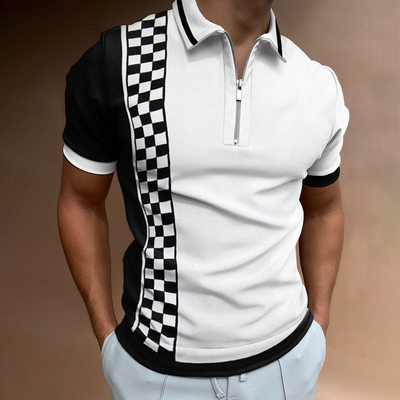 Polo Hombre Textura Cuadros con Costuras Reforzadas - Image 4