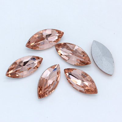 Diamante Suelto de Cristal Facetado Ojo de Caballo con Base Plateada - Image 11