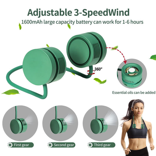 Ventilador Portátil de Cuello sin Aspas con USB y Aromaterapia - Image 5