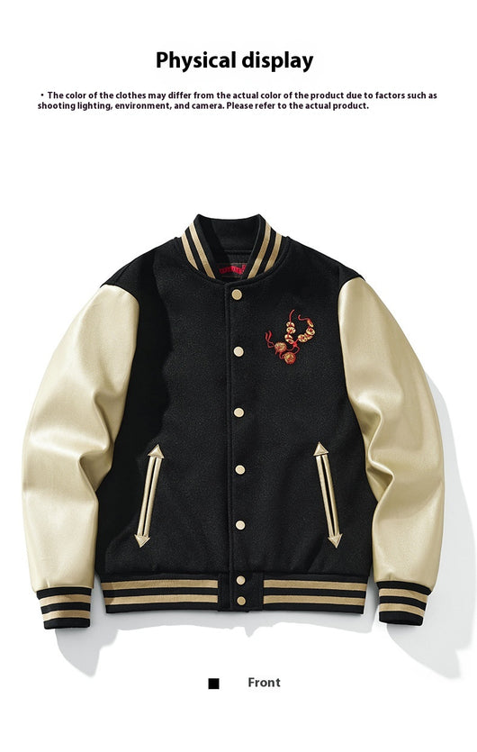 Chaqueta Bordada Pesada Estilo Chino para Hombre - Image 9