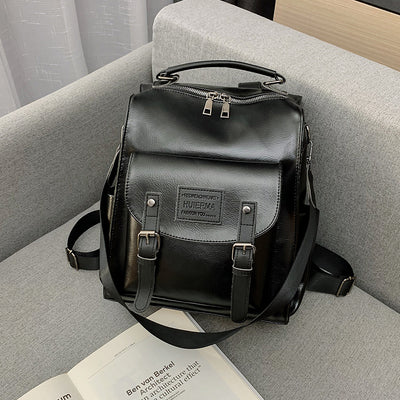 Mochila de Cuero para Mujer - Backpack de Gran Capacidad Elegante para Viajes y Universidad - Image 12
