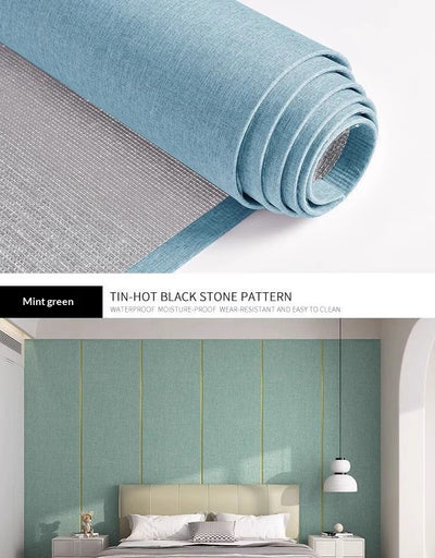 Papel Tapiz Autoadhesivo Textura Lino Reforzado para Cabecero de Cama - Image 14
