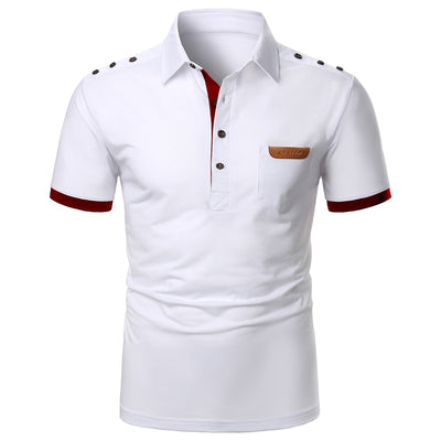 Playera Manga Corta para Hombre con Ribete Bicolor - Image 21