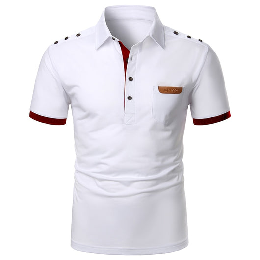 Playera Manga Corta para Hombre con Ribete Bicolor - Image 21