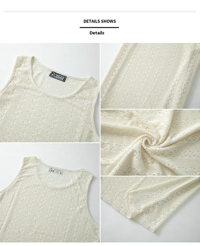 Chaleco Suelto Cuello Redondo Estilo Playa Casual - Image 14