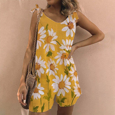 Jumpsuit Holgado de Algodón y Lino Estampado - Image 13