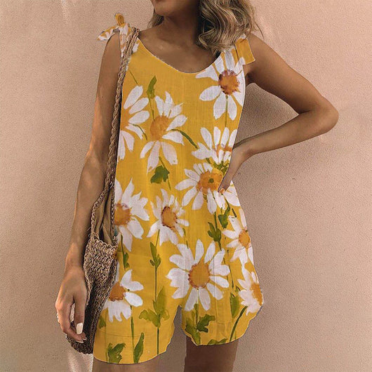 Jumpsuit Holgado de Algodón y Lino Estampado - Image 13