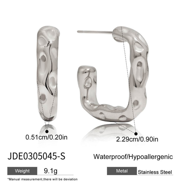 Aretes C Acero Inoxidable Lujo Europeo Minimalista - Image 6