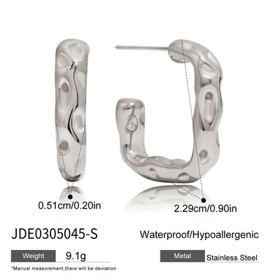 Aretes C Acero Inoxidable Lujo Europeo Minimalista - Image 6