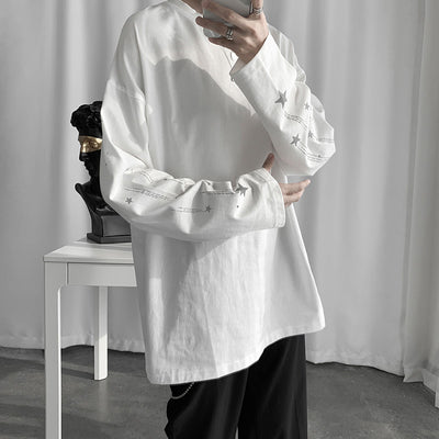 Camiseta Manga Larga Estilo Coreano para Hombre Otoño - Image 8