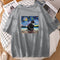European American Style Printed Short Sleeve Sports T-Shirt