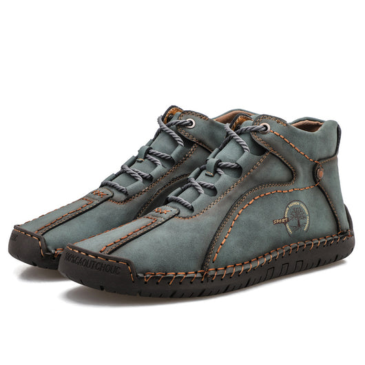 Zapato Plano de Cuero Genuino con Punta Redonda y Tacón Bajo - Image 7
