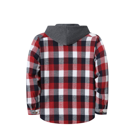 Chaqueta Hoodie Cuadriculada Moderna para Hombre - Image 16