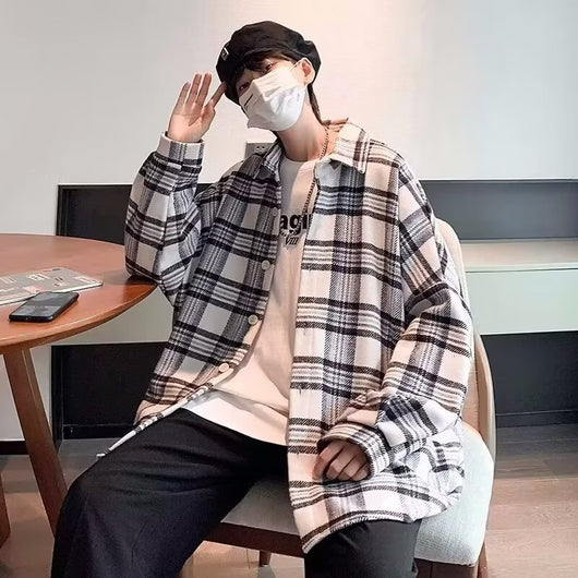 Camisa de Cuadros Manga Larga para Hombre - Estilo Versátil - Image 9