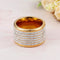 Anillo de Circones Brillantes con Cuatro Filas - Diseño Exagerado Europeo y Americano