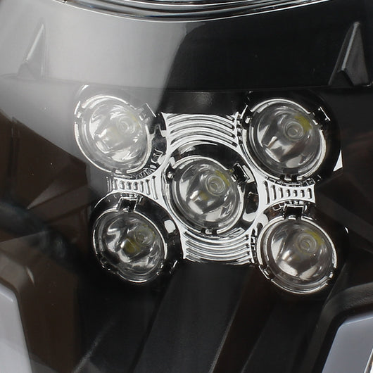 Faro LED de Motocicleta con Luces de Circulación Diurna de 5 Lámparas