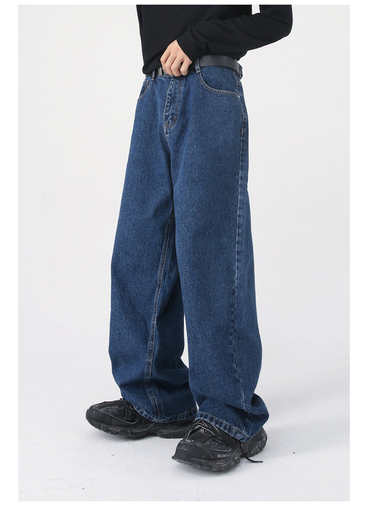 Jeans Retro Holgados con Cintura Elástica Estilo Coreano para Hombre - Image 41