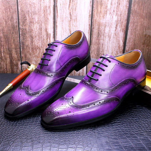 Zapatos de Cuero Estilo Inglés Brogue para Hombre - Image 7