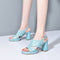 Tacones Altos Plataforma Impermeables Talla Grande Punta Abierta