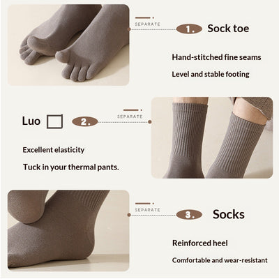 Calcetines de Negocios Five-Toe 100% Algodón Puro Resistentes al Olor - Image 4