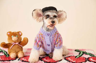 Cardigan Tejido para Perras Otoño e Invierno - Suéter Colorido - Image 11