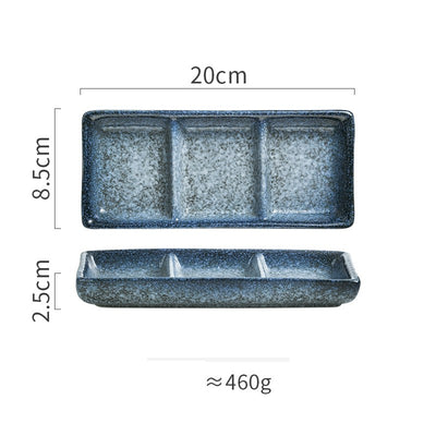 Plato de Cerámica Japonés Compartido de Tres Secciones para Condimentos - Image 19