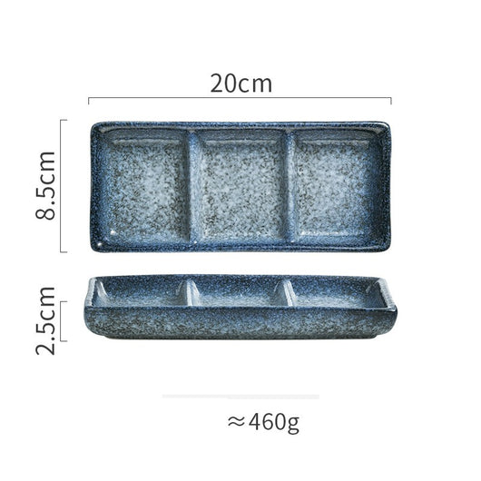 Plato de Cerámica Japonés Compartido de Tres Secciones para Condimentos - Image 19